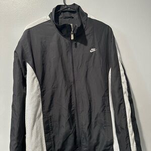 Nike Black and White Lightweight Windbreaker Jacket